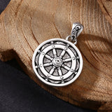 Skull Forged Round Pendant