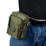 Multi Compartments Oxfords Crossbody Bag