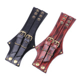 Retro Two Buckle Belt Leather Bracelet