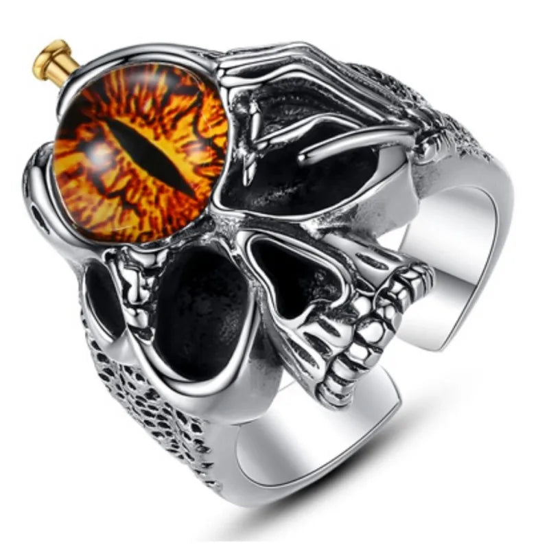 Retro Devil's Eye Skull-Head Ring