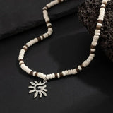 Terra Bead Wooden Choker Necklace