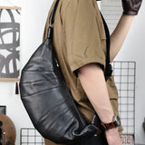 Asymmetric Urban Leather Crossbody Bag