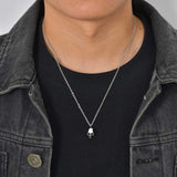 Mini Steel Skull Pendant Necklace