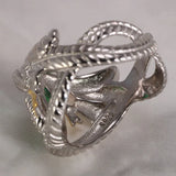Green Zircon Sterling Silver Dragon Ring