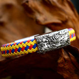 Colorful Braided Rope Leather Bracelet