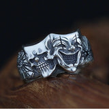 Retro Two Face Joker Ring