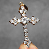 أنيقة أحجار الراين الصليب قلادة