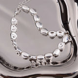 Unsynchronized Silver Stone Bracelet