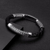 Hammer Chain Leather Bracelet