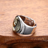 Contrast Colored Flying Eagle Ring