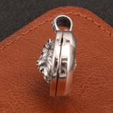 Openable Lion Head Round Pendant