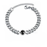 Black Stone Chain Bracelet