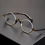 Retro Round Semi Rimless Frame Eyeglasses