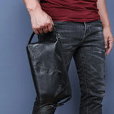 Leaves Embossed Genuine Leather Clutch Bag