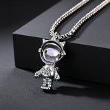 Astronaut Steel Pendant Necklace
