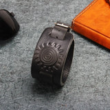 Streetpunk Wide Leather Bracelet