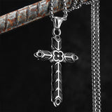 Carving Cross Pendant Necklace