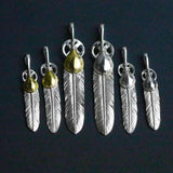 Golden Shell Feather Pendan