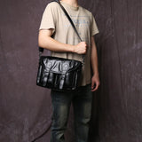 Horizontal Zipper Buckle Simple Bag