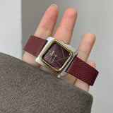 Vintage Elegance Irregular Square Watch