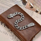 Retro Wavy Cuban Chain Bracelet