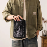 Textured Genuine Leather Sling Bag