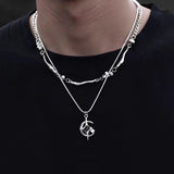 Collar Cruz Estrella Doble Capa