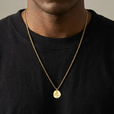 Small Coin Cross Pendant Necklace