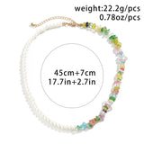 Irregular Acrylic Pearl Splicing Necklace