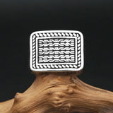 Fashion Unique Patterned Square Ring