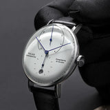 Mechanical Waterproof Round Leather Watch