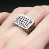 Fashion Unique Patterned Square Ring