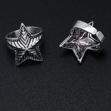 Retro Big Star Adjustable Ring