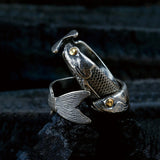 Vintage Unique Fish Open Ring