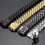 Bracelet chaîne à maillons tête de mort Steampunk