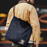 Amerikanische Retro-Denim-Umhängetasche