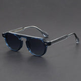 Classic Round Frame Acrylic Sunglasses