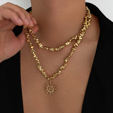 Irregular Acrylic Beaded Layered Necklace