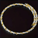 Two Tone Twisted Chain Necklace