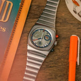 Square Steel Wave Watch