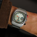 Square Steel Wave Watch