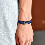 Cross Leather Double Layer Bracelet