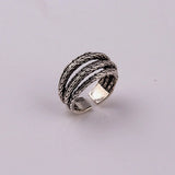 Retro Woven Mult-Layer Twisted Ring
