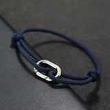 Round Metal Adjustable Rope Bracelet