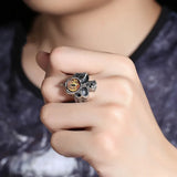 Retro Devil's Eye Skull-Head Ring