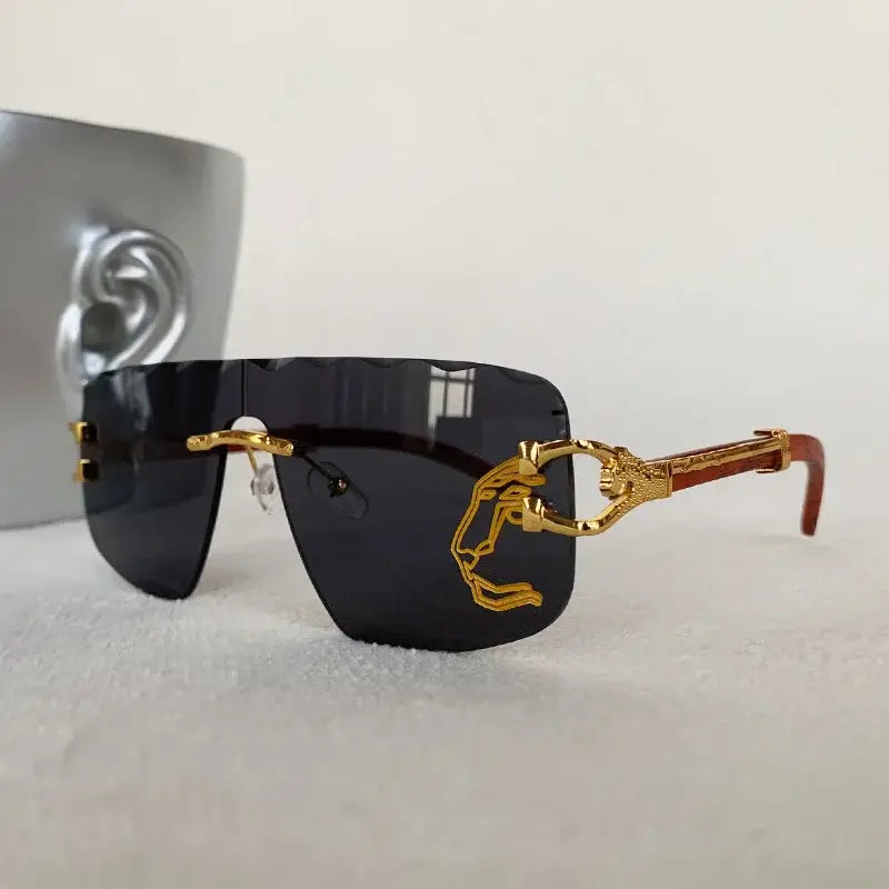 Golden Vision Authority Rimless Sunglasses