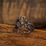 Retro Octopus Tentacles Ring