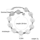 Bracelet religieux à chaîne arrondie