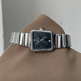 Irregular Square Silvery Steel Watch