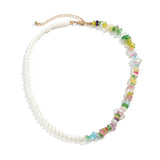Irregular Acrylic Pearl Splicing Necklace